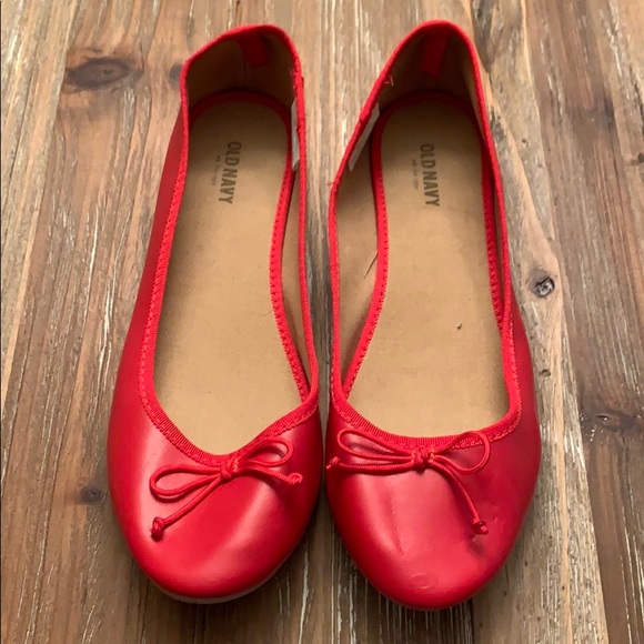 old navy red flats